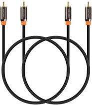 Cabo coaxial de áudio digital FosPower 3 m 24K dourado RCA
