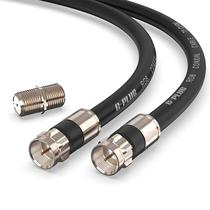 Cabo coaxial G-PLUG RG6 de 40 pés com conjunto de conectores - preto