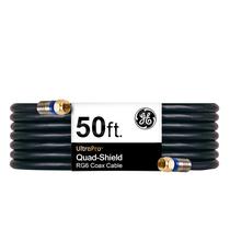 Cabo coaxial GE RG6 de 15,2 m, conectores tipo F, blindagem quádrupla