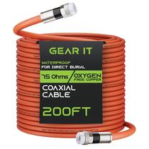Cabo coaxial GearIt Direct Burial RG6 70 Ohm 60m à prova d'água