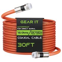 Cabo coaxial GearIt Direct Burial RG6 70 Ohm 9m à prova d'água