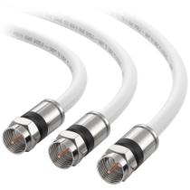 Cabo coaxial Matters RG6 Quad Shielded, pacote com 3 m, branco Cabo coaxial Matters RG6 Quad Shielded, pacote com 3 m, branco