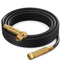 Cabo coaxial Maximm RG6 Quad Shield 7,62 m com ângulo de 90 Cabo coaxial Maximm RG6 Quad Shield 7,62 m com ângulo de 90