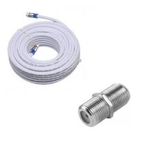 Cabo Coaxial montado para Antena - Sky - Parabólica 20m + Emenda F