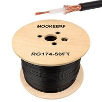 Cabo coaxial MOOKEERF RG174 50 pés/15 m de baixa perda de 50 Ohm Cabo coaxial MOOKEERF RG174 50 pés/15 m de baixa perda de 50 Ohm