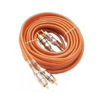 Cabo Coaxial Rca Blindado Banhado A Ouro De 5m Kx3 Profissional 2+2