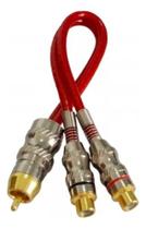 Cabo Coaxial Rca Y Blindado 1 Macho E 2 Fêmeas 30cm Cobre