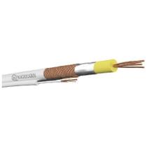 Cabo Coaxial Rf 4mm+bipolar 2x26awg 67% De Malha Com Dupla Blindagem Alimentação Interna 100 Metros Branco