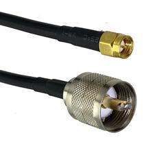 Cabo Coaxial RF UHF PL259 Para SMA Macho RG58, Cabo Jumper De 6 Polegadas a 20M