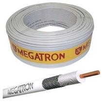 Cabo coaxial RG6 branco-- malha de 95% -- rolo c/ 100 metros -- MEGATRON