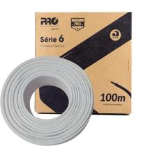 Cabo Coaxial Rg6 para TV Digital e Canal Fechado, 90 malha, Caixa com 100 metros Cabo Grosso Qualidade Proeletronic Cabo Coaxial Rg6 para TV Digital e Canal Fechado, 90 malha, Caixa com 100 metros Cabo Grosso Qualidade Proeletronic