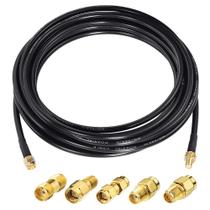 Cabo coaxial Superbat SMA macho para SMA fêmea RG58 Kit de adaptador coaxial RF de 3 m + 5 unidades