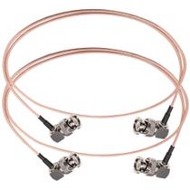 Cabo coaxial TUOLNK BNC RG316 macho de ângulo reto para macho 1m 2pk