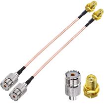 Cabo coaxial TUOLNK RG316 SMA fêmea para UHF fêmea de 15 cm, pacote com 2