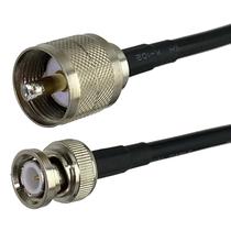 Cabo coaxial UHF PL259 macho para BNC macho RG58 para rádio CB, rádio amador e amador, medidor SWR