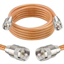 Cabo coaxial XRDS-RF RG8X 3,7 m UHF macho PL259 com núcleo de cobre