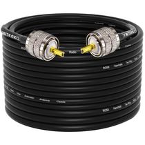 Cabo coaxial YOTENKO CB RG58 75 pés (22,86 m) 50 Ohm PL259 macho