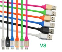 Cabo Colorido Emborrachado 1.2M Lightning Micro Usb Tipo C Knup CO-405