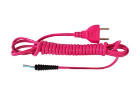 Cabo com Luvas Prancha Chapinha Taiff 2x0,75 Rosa Cabo com Luvas Prancha Chapinha Taiff 2x0,75 Rosa