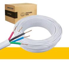 Cabo Comando 6X1,5Mm Rolo 50 Metros Branco - Branco