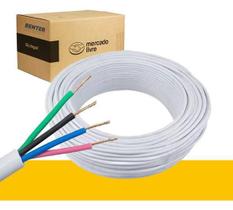 Cabo Comando Pp 4 Vias 1,5Mm 30 Metros Branco