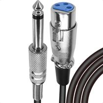 Cabo Compatível Com Microfone Profissional P10 Mono Xlr 10m