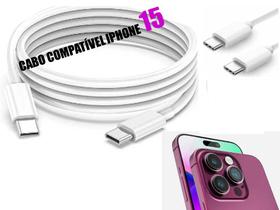 Cabo Compatível Novo Modelo iPhone 15 / 15 Pro Cabo USB-C Tipo C de