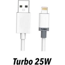 Cabo Compatível turbo USB - iPhone 25W Modelo XY-03 Cor Preto ou Branco