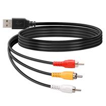 Cabo composto Yeworth USB para 3 RCA AV de 1,5 m de áudio e vídeo Cabo composto Yeworth USB para 3 RCA AV de 1,5 m de áudio e vídeo