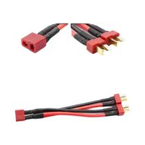 Cabo Conector De Bateria Dupla T Plug Harness Y Splitter Fio De Silicone Para Quadricóptero RC