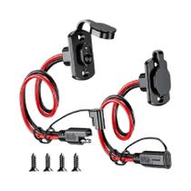 Cabo Conector Rápido SAE À Prova d'Água 12AWG Com Plugue Macho Para Soquete Fêmea Para Carregador De