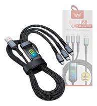Cabo Conexão Tipo-c / V8 / Compatibilidade Lightning De 100w AL-454-3IN1