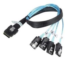 Cabo Controladora Mini Sas Sff-8087 Para 4 Sata 7 Pinos
