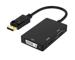 Cabo Conversor 3 em 1 DisplayPort para HDMI/DVI/VGA