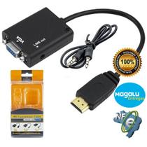 Cabo Conversor Adaptador Hdmi Macho Para Vga Fêmea Com Áudio Cabo Conversor Adaptador Hdmi Macho Para Vga Fêmea Com Áudio