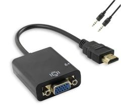 Cabo Conversor Adaptador HDMI Para VGA + Cabo P2 - PONTO DO NERD