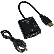 Cabo Conversor Adaptador Hdmi Para Vga Com Saída P2 Áudio