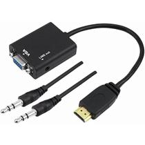 Cabo Conversor Adaptador Hdmi Para Vga Com Saída P2 Áudio