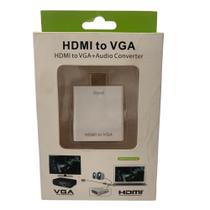 Cabo Conversor Adaptador Hdmi Para Vga Com Saída P2 Áudio