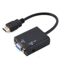 Cabo Conversor Adaptador Hdmi Para Vga Com Saída P2 Áudio1080p