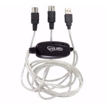 Cabo Conversor Adaptador Midi Usb Pc Audio Conector In Out Cabo Conversor Adaptador Midi Usb Pc Audio Conector In Out