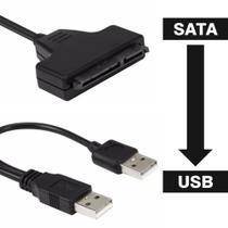 Cabo Conversor de HD Sata 2,5" para USB 2.0 - Converta seu HD interno em um Externo - Usb to Sata