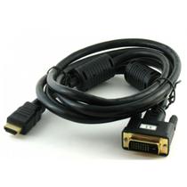 Cabo Conversor DVI-D para HDMI - 1,5 metros - Com Filtro - Dual Link - 24+1 Pinos - DVI M x HDMI M