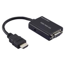 Cabo Conversor HDMI M /VGA- F Com Saída de Áudio