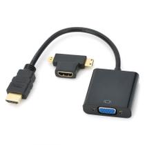 Cabo Conversor HDMI Macho para Fêmea + Micro HDMI