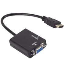 Cabo Conversor HDMI Macho x VGA Fêmea com Áudio P2 - SOLUCAO