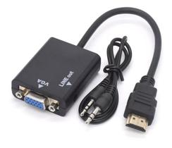 Cabo Conversor Hdmi P/ Vga Pc Monitor C/ Saída De Áudio