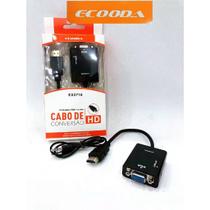 Cabo Conversor Hdmi P/ Vga Pc Xbox Monitor C/ Saída De Áudio