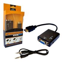 Cabo Conversor Hdmi Para Vga Com Saída De Áudio P2