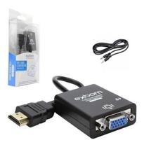 Cabo conversor hdmi para vga exbom com saida p2 audio